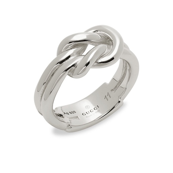 NWT GUCCI KNOT RING STERLING SILVER